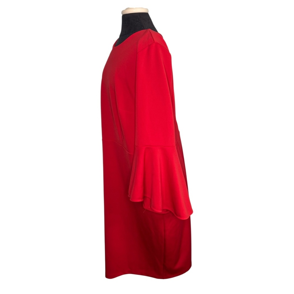 Eloquii Red Plus Size Bodycon Midi Dress - Picture 2 of 10